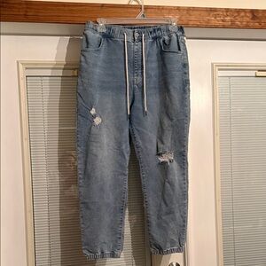 Women’s Blue Distressed Jeans